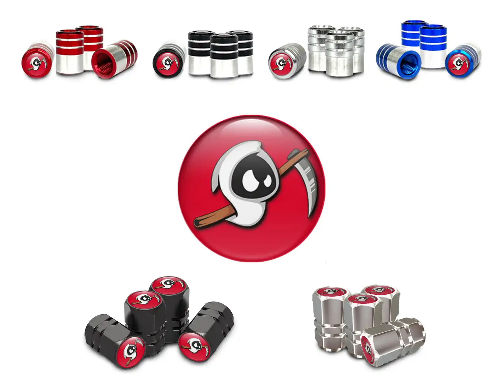 Tire Valve Caps for Car Racing Style
